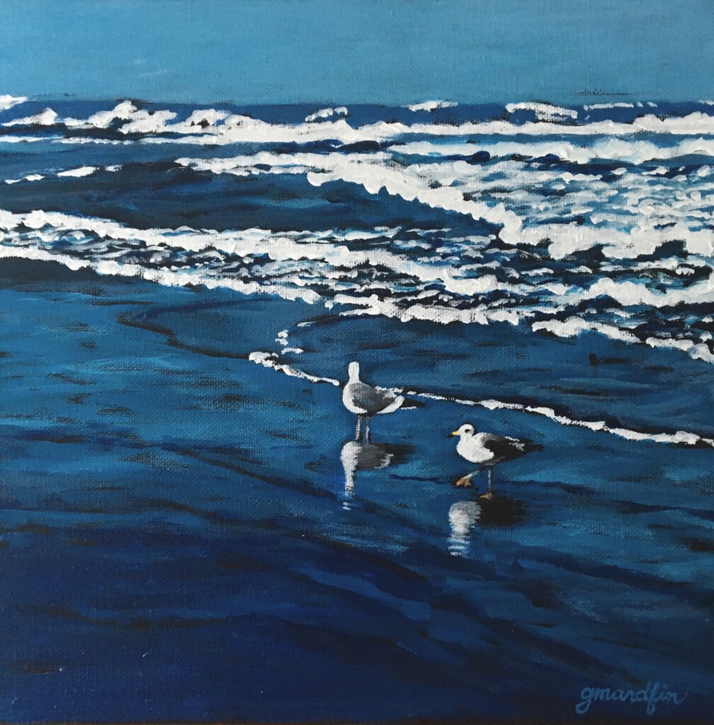 Shore Birds painting